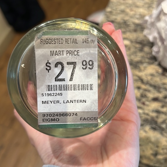 Black Wooden Circular Candle Holder with Glass Holder & Handle - Picture 8 of 8